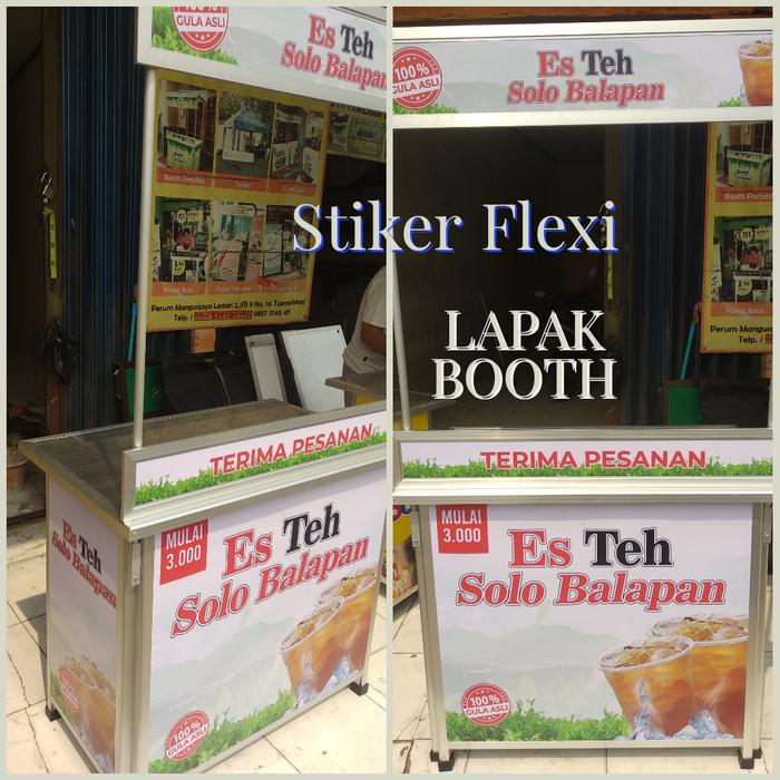 Meja Lipat Booth Gerobak Lipat Dagang Minuman dan Makanan