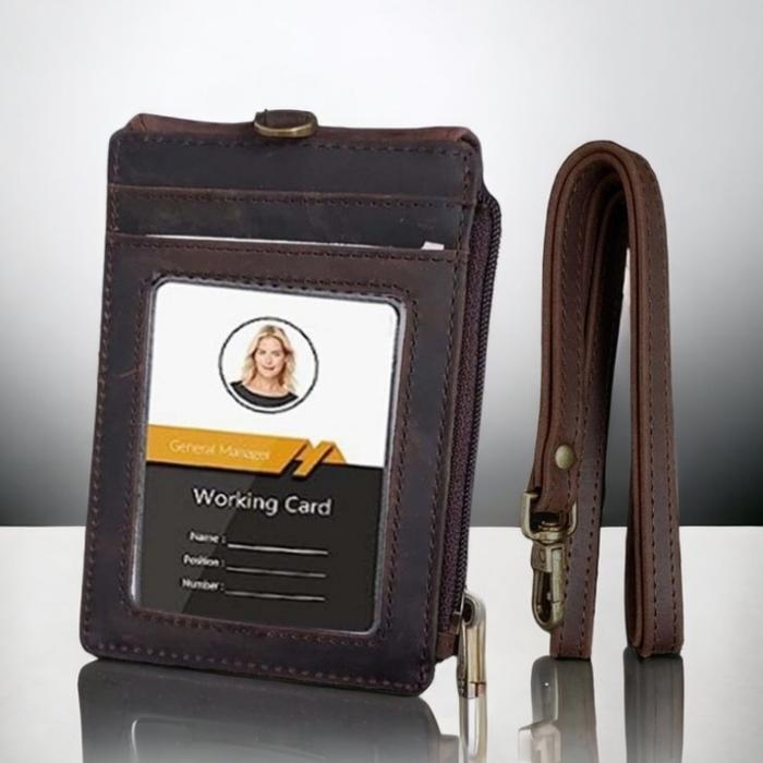 DOMPET ID CARD KULIT ASLI CRAZY HORSE-SLIM WALLET-ISHIYA POTALA