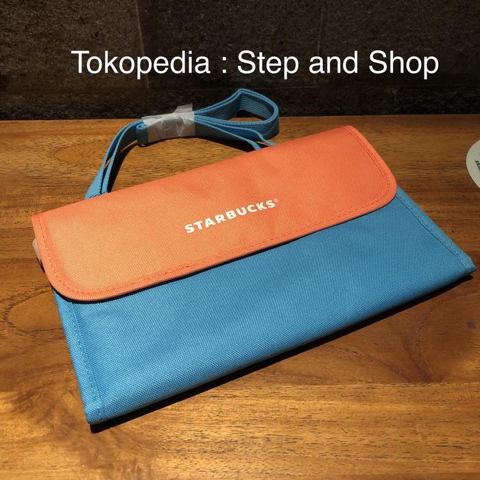 Starbucks Foldable Bag With Long Strap - Blue Colour - Limited Ed