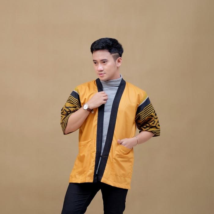 Blazer Batik Pria / Outfit / Outer Kimono Etnik Tenun Troso