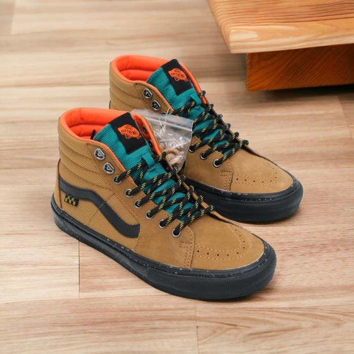 Sepatu Vans SK8 High PRO Skate Outdoor Brown Black Original 100%