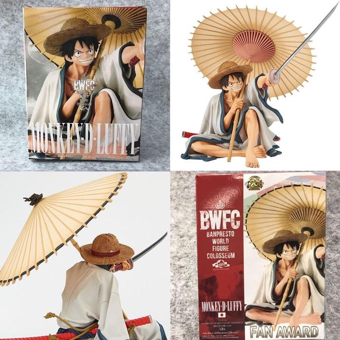 One Piece Luffy Kimono Umbrella Box BWFC Fan Award Action Figure