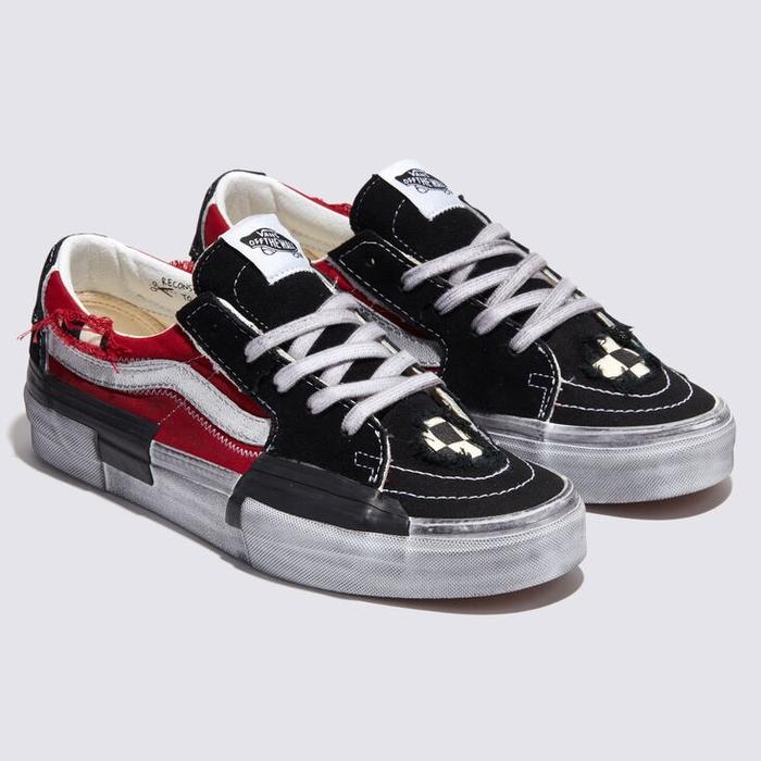 VANS SK8 LOW RECONSTRUCT STRESSED CHECKERBOARD BLACK RED ORIGINAL