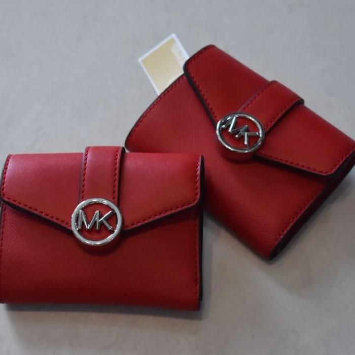 MK CARMEN MD WALLET LEATHER BRIGHT RED
