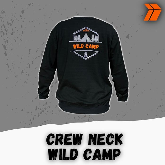 Crewneck Baratech Wild Camp Black Jaket Hoodie Daily Outdoor Crew Neck
