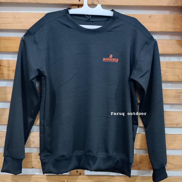 Crewneck Baratech Wild Camp Black Jaket Hoodie Daily Outdoor Crew Neck