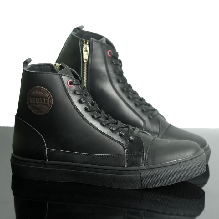 SEPATU BOOTS SNEAKERS KULIT ASLI SAPI CH PIEDE BEMBI ORIGINAL DARK