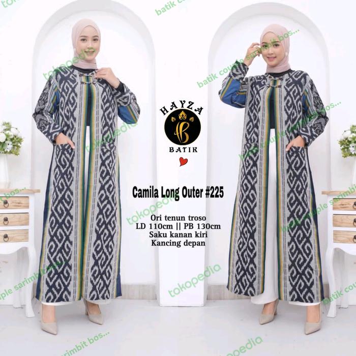 Long outer tenun troso tenun gamis muslim tenun outer tenun ori troso