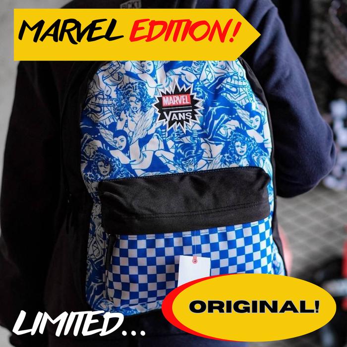 Tas Ransel Vans Marvel Realm Blue Black Original