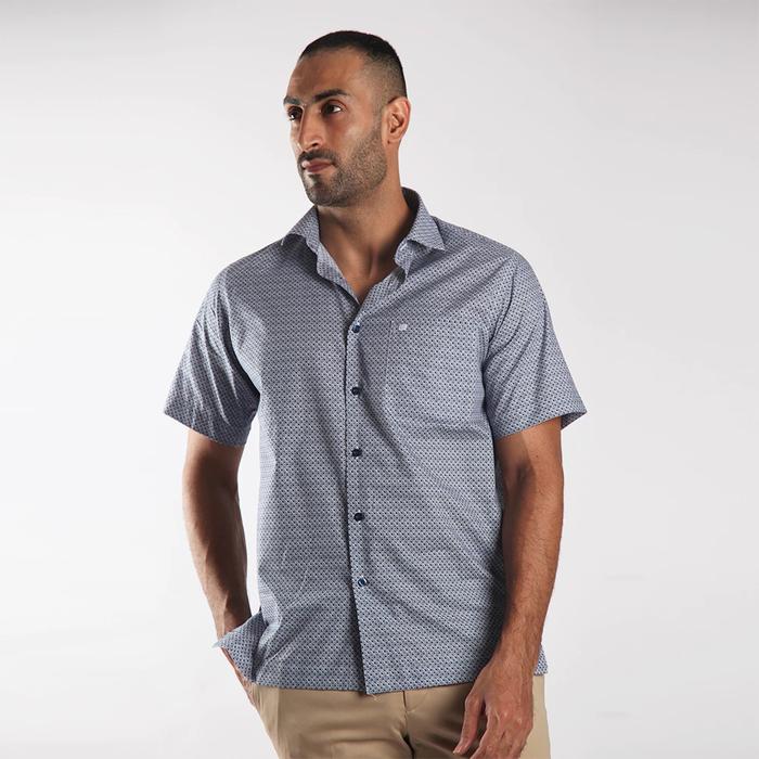 Guy Laroche Kemeja Pria Lengan Pendek Casual, Orion
