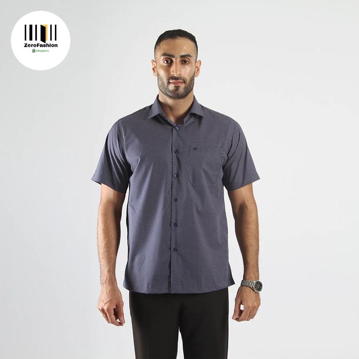 Guy Laroche Kemeja Pria Lengan Pendek Casual, Delano