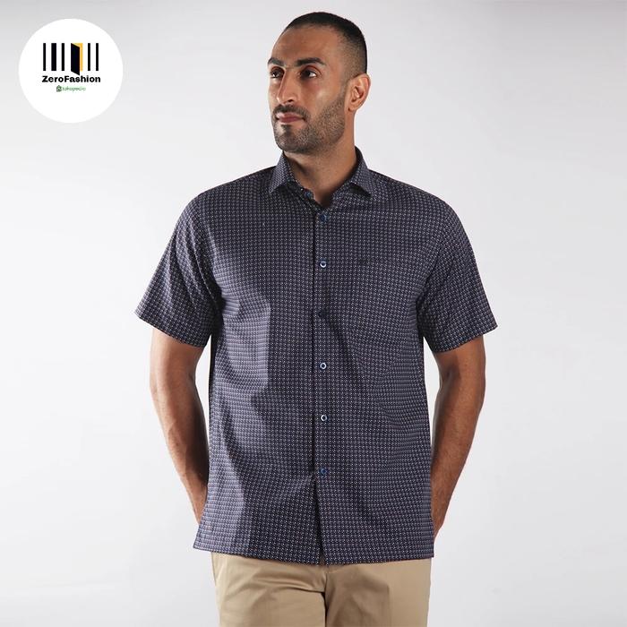 Guy Laroche Kemeja Pria Lengan Pendek Casual, Zac