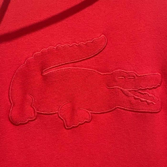 Hoodie lacoste red on red lacoste big logo hoodie