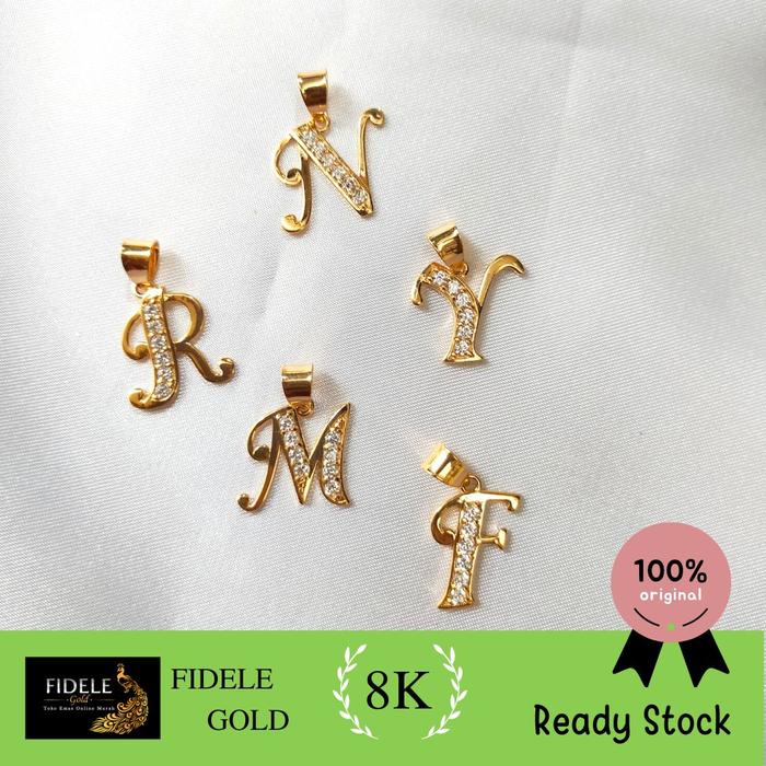 Liontin huruf Alphastar emas UBS Inisial Emas 375