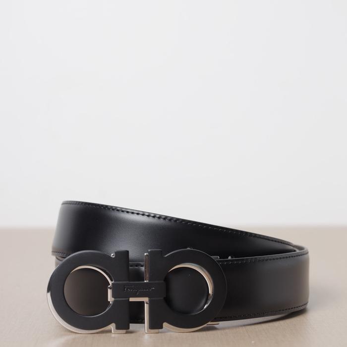 Salvatore Ferragamo Men Reversible Belt 3.2cm Black/Brown Calfskin