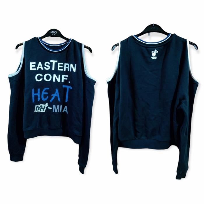 Jacket Crewneck Wanita Sweater NBA Second Branded Miami Heat S - M a1