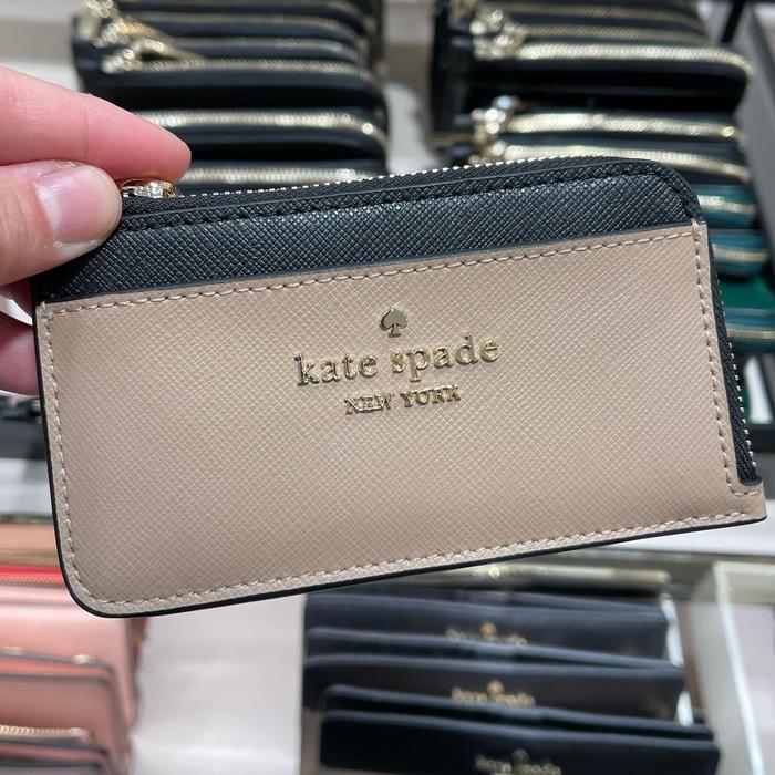 L Zip Card Case Two Tone