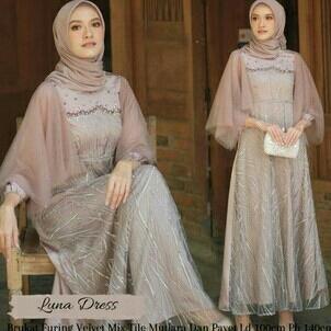 Manda Maxi Gamis Luna Maya Maxi Dress Luna Gami Busui Gamis Jumbo