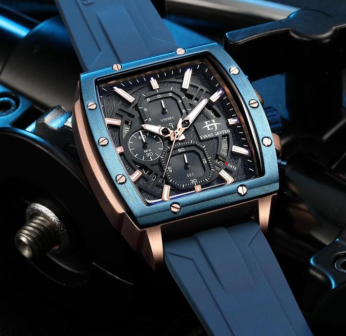 Jam Tangan Evan Jayden EJ-9463 Strap Rubber Full Box Original