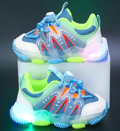 VRG  sneakers Summer Kids Shoes Luminous Shoes Breathable Mesh