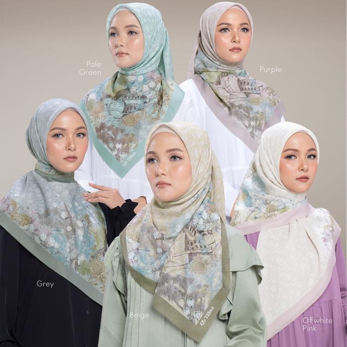 Jilbab Segiempat voal Burgeon Scarves merk nibras hijab