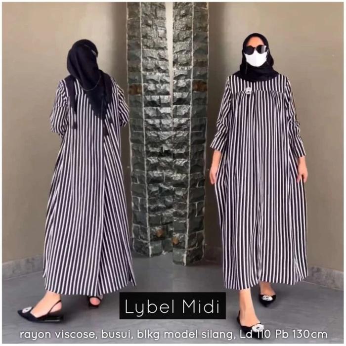 Lybel Midi Salur Rayon Viscose