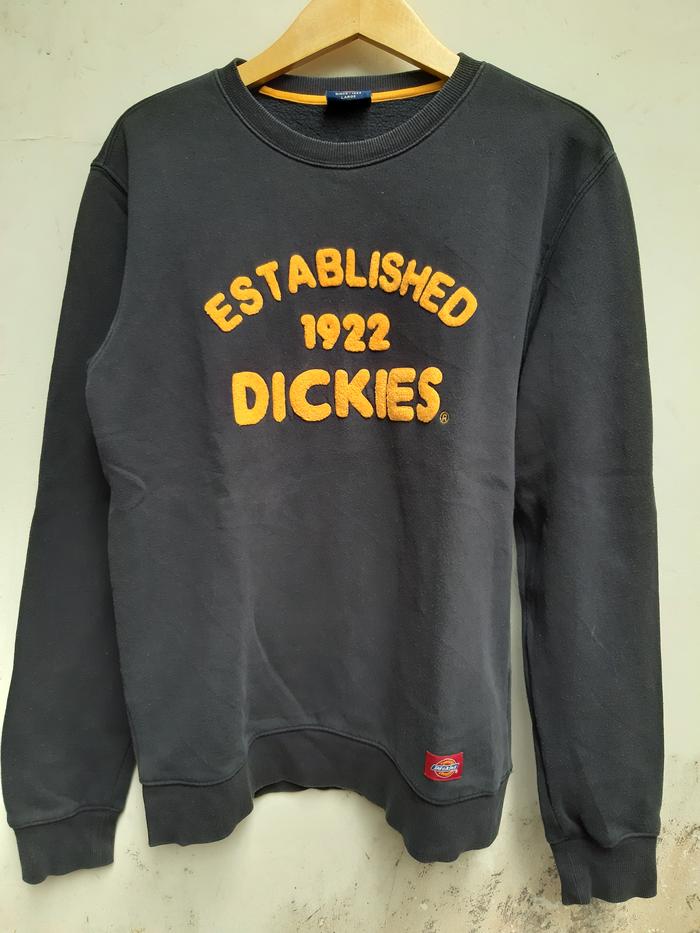 Crewneck Dickies Abu-abu Charcoal Logo Towel ESTABLISHED 1922 DICKIES