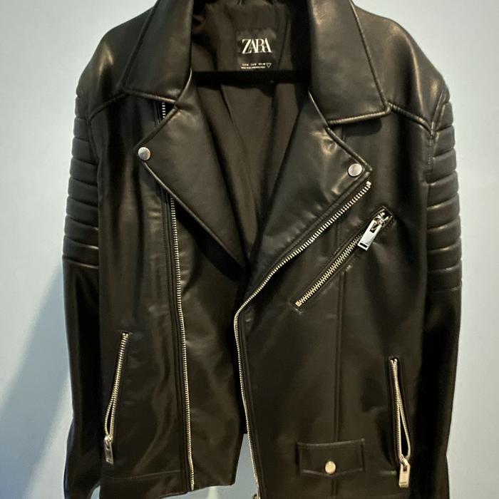Jaket Zara Faux Leather Biker