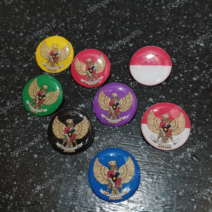 Pin Bros Garuda Pancasila Bulat Resin - Pin Aksesoris Mpg Bulat