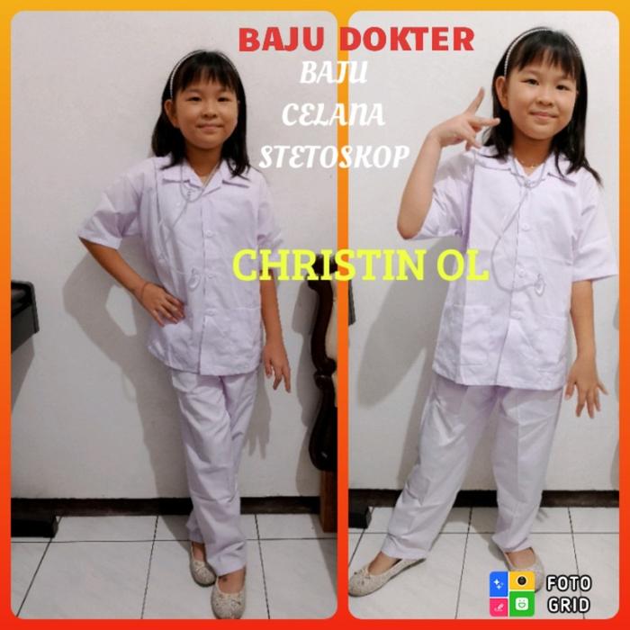 BAJU DOKTER ANAK TK dan SD NO 7-10 (umur 7-12 th)