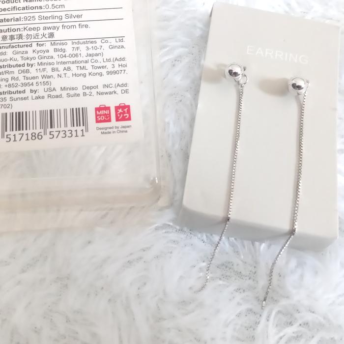Anting sterling silver 925 miniso original