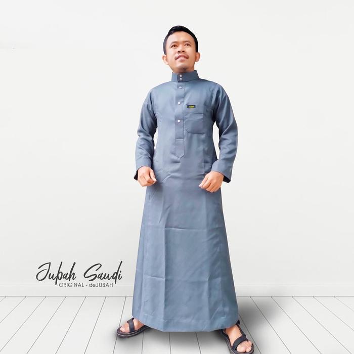 Baju jubah Gamis Pria Slim Fit Model Jubah Saudi