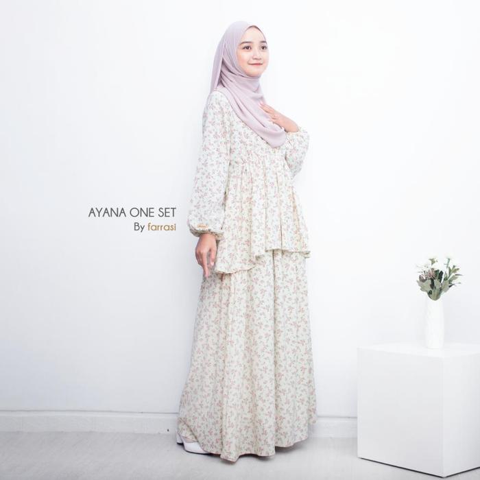 Dress Baju Muslim Wanita Ayana One Set Rok