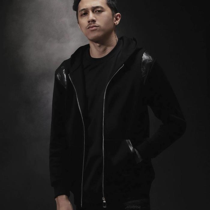 rucas x bimopd embossed paisley leather zip hoodie