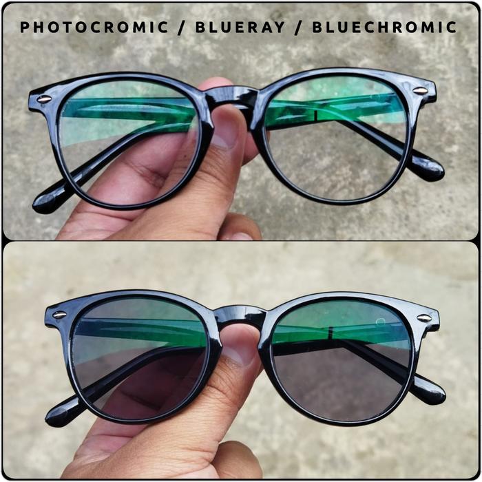 Kacamata blueray photocromic blue chromic pria wanita GLOSY
