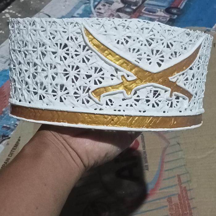Songko/Peci/Kopiah Bambu Putih Model Pedang