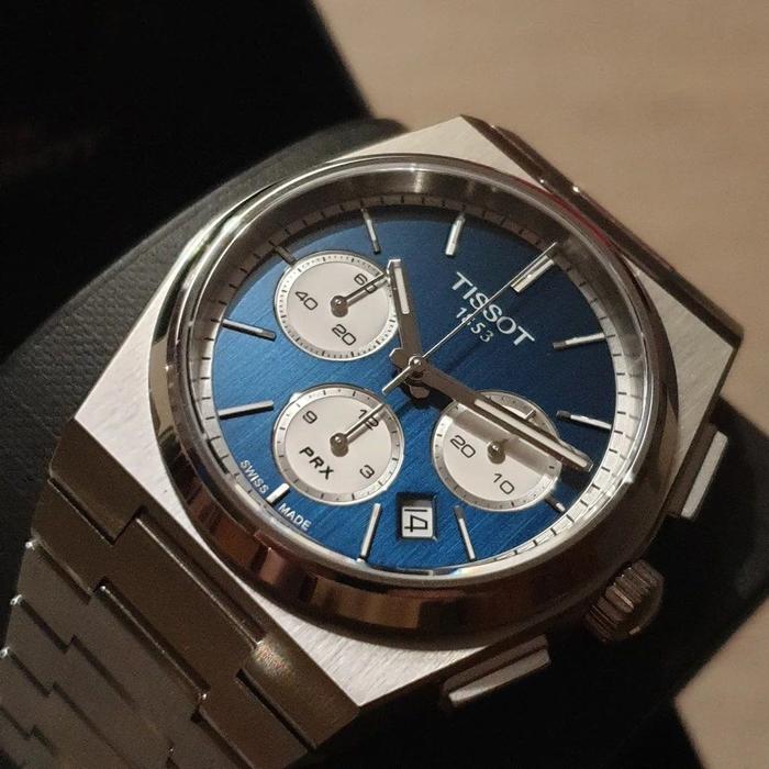Jam Tangan Tissot PRX Blue Panda Chronograph