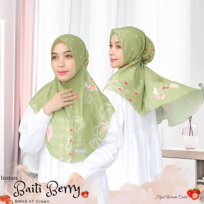 Hijab Jilbab Instan Berry - BM45.47 Green Instan