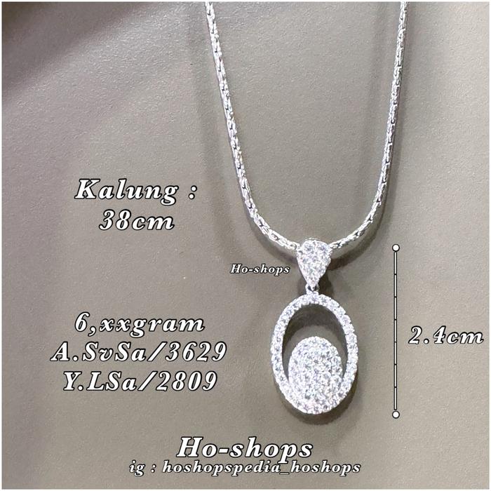 Kalung + Liontin Mas Putih Kadar 75% Asli Emas .99
