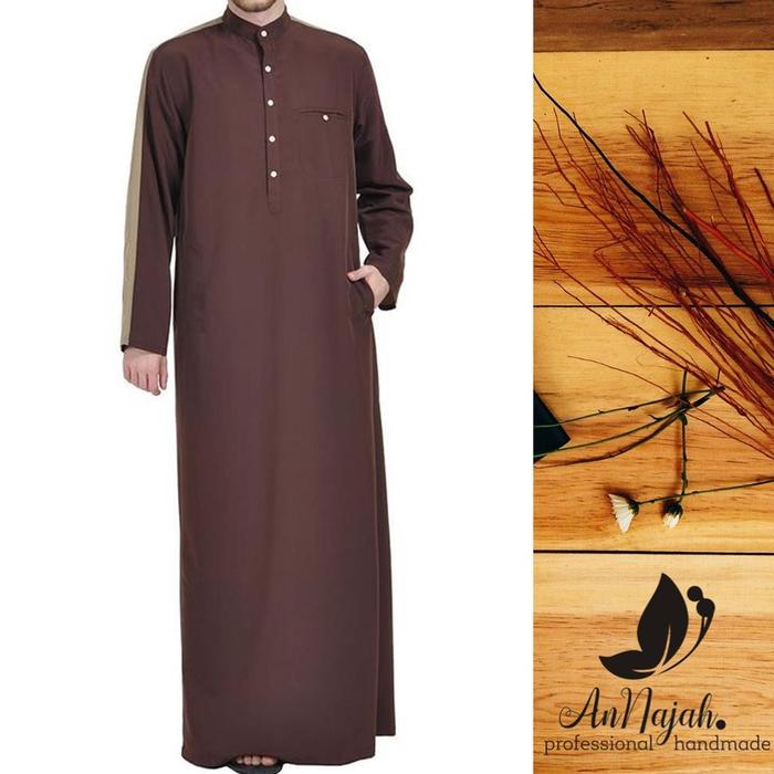 Baju jubah Gamis Pria Pria Thobe Jubah Arab Gamis Arab Jubah Bordir