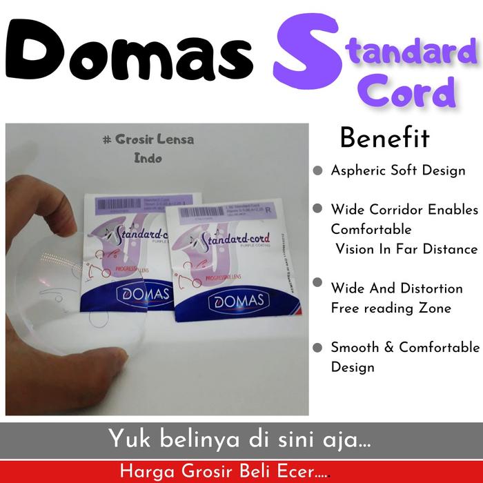 Lensa Kacamata Progresif Proview coating ungu