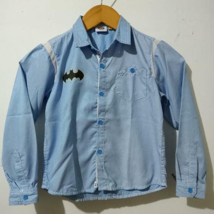 Kemeja Lengan Panjang Anak Laki-laki BATMAN KIDS ICON size 6