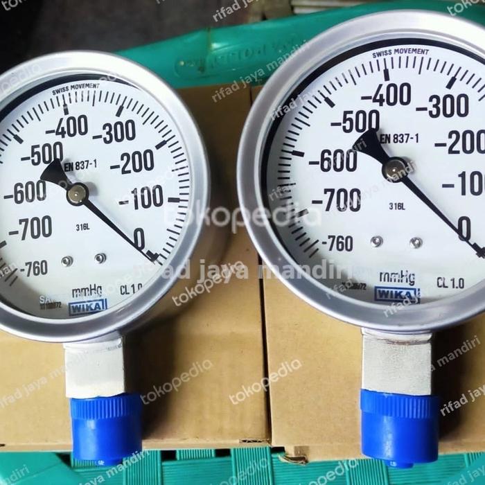 pressure vacuum gauge wika 760 mmHg full stainless