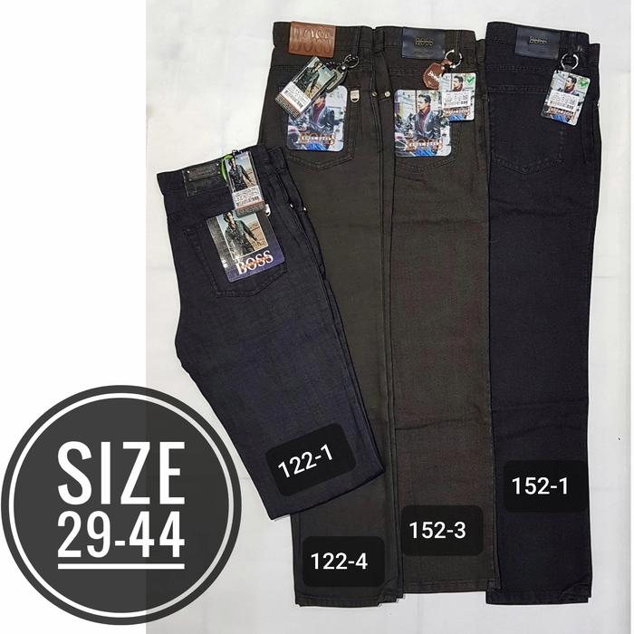 Celana Jeans Standard Body Boss JUMBO Panjang Pria Obral 40 42 44