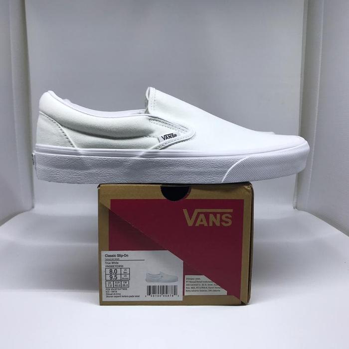Vans Slip-On True White | Sepatu Putih Pria Wanita | Original BNIB