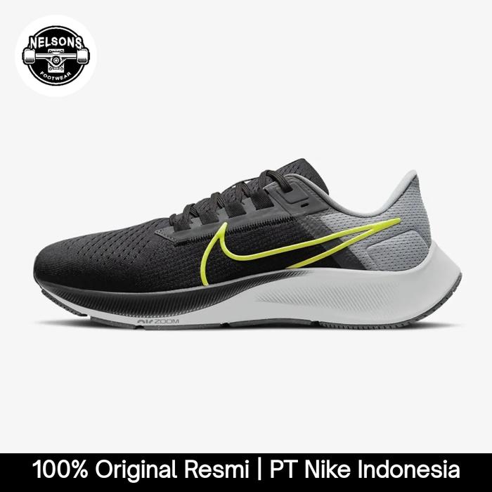NIKE AIR ZOOM PEGASUS 38 ORIGINAL MENS - BLACK/GREY/VOLT
