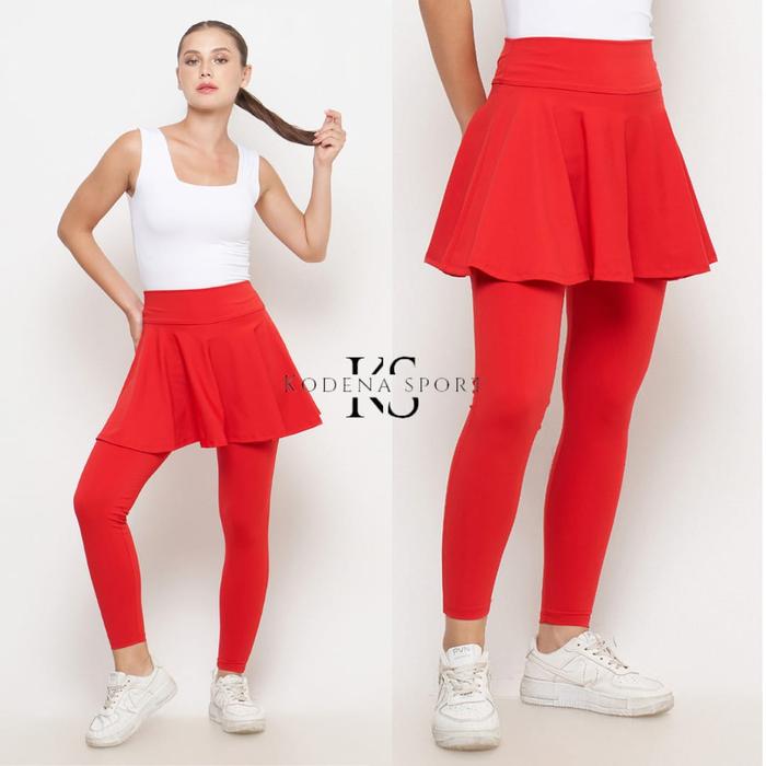 Celana Senam Leging Rok Polos/Celana Leging Rok/Celana Renang Rok