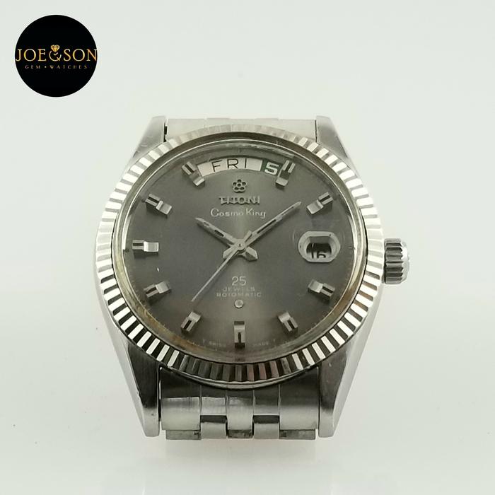 Titoni Cosmo King President day date 14k RIM grey Ghost dial rotomatic