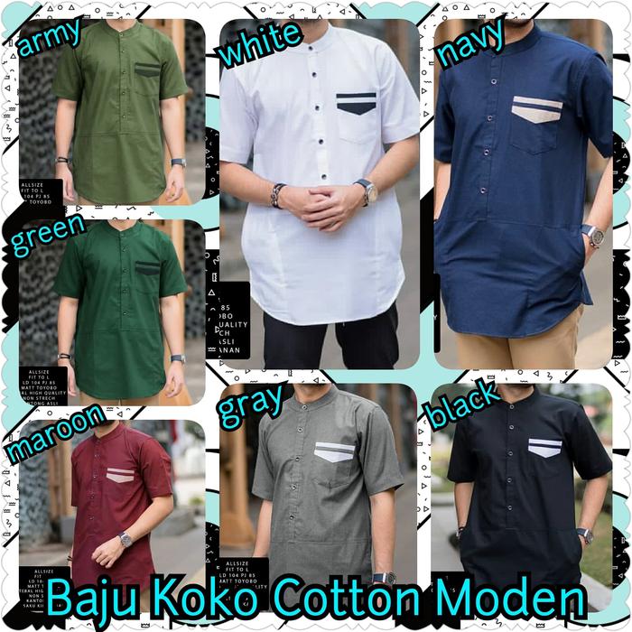Baju Koko Cotton Moden