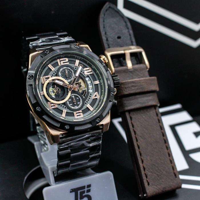 Jam Tangan Pria T5 H3706 / H 3706 Original Black Fullset